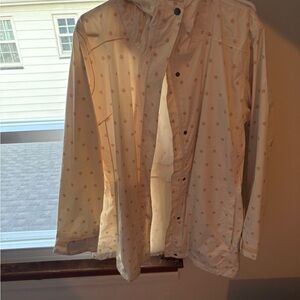 Columbia Cream Jacket with Orange Pattern